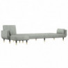 Schlafsofa in L-Form Hellgrau 275x140x70 cm Samt