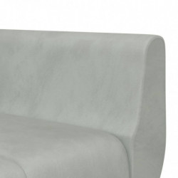 Schlafsofa in L-Form Hellgrau 275x140x70 cm Samt