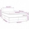 Boxspringbett mit Matratze & LED Schwarz 120x200 cm Samt