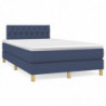 Boxspringbett mit Matratze & LED Blau 120x190 cm Stoff