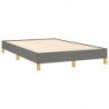 Boxspringbett mit Matratze & LED Dunkelgrau 120x190 cm Stoff