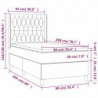 Boxspringbett mit Matratze & LED Schwarz 90x200 cm Samt
