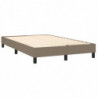 Boxspringbett mit Matratze & LED Taupe 120x190 cm Stoff