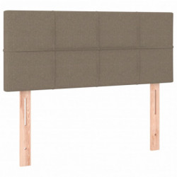 Boxspringbett mit Matratze & LED Taupe 120x190 cm Stoff