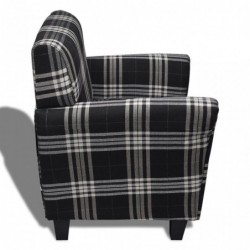 Sessel mit Sitzpolster Schwarz Stoff