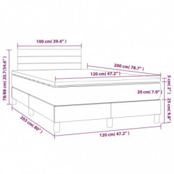 Boxspringbett mit Matratze Dunkelblau 120x200 cm Samt