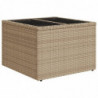 5-tlg. Garten-Sofagarnitur mit Kissen Beige Poly Rattan