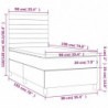 Boxspringbett mit Matratze & LED Taupe 90x190 cm Stoff