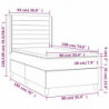 Boxspringbett mit Matratze & LED Dunkelgrün 90x190 cm Samt