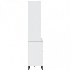 Highboard VIKEN Weiß 80x40x190 cm Massivholz Kiefer