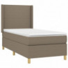 Boxspringbett mit Matratze Taupe 90x190 cm Stoff