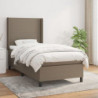 Boxspringbett mit Matratze Taupe 80x200 cm Stoff