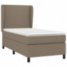 Boxspringbett mit Matratze Taupe 90x200 cm Stoff