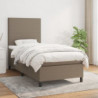 Boxspringbett mit Matratze Taupe 80x200 cm Stoff