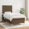 Boxspringbett mit Matratze Dunkelbraun 90x190 cm Stoff