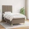 Boxspringbett mit Matratze Taupe 90x190 cm Stoff