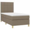 Boxspringbett mit Matratze Taupe 90x190 cm Stoff