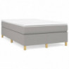 Boxspringbett mit Matratze Hellgrau 120x190 cm Stoff