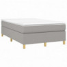 Boxspringbett mit Matratze Hellgrau 120x190 cm Stoff