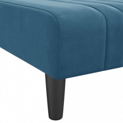 Schlafsofa in L-Form Blau 260x140x70 cm Samt