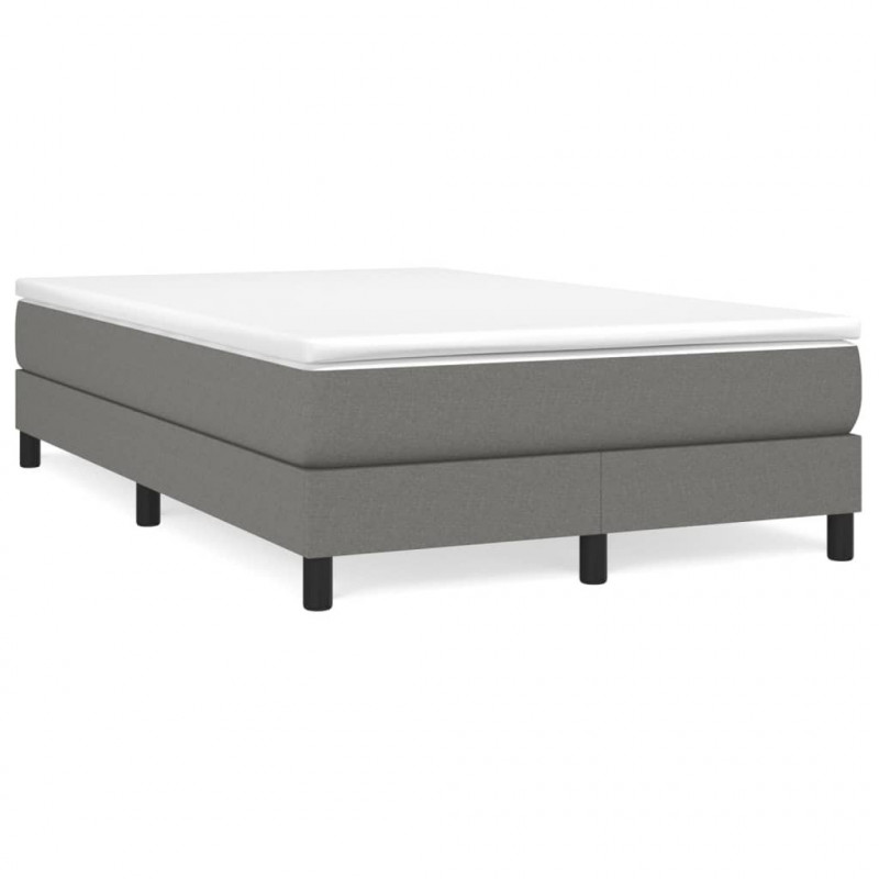 Boxspringbett mit Matratze Dunkelgrau 120x190 cm Stoff