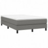 Boxspringbett mit Matratze Dunkelgrau 120x190 cm Stoff