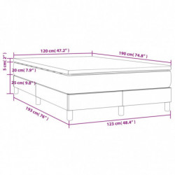 Boxspringbett mit Matratze Dunkelgrau 120x190 cm Stoff