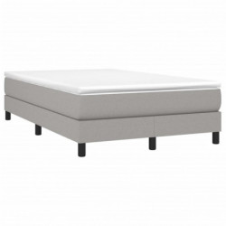 Boxspringbett mit Matratze Hellgrau 120x190 cm Stoff