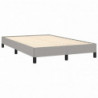 Boxspringbett mit Matratze Hellgrau 120x190 cm Stoff