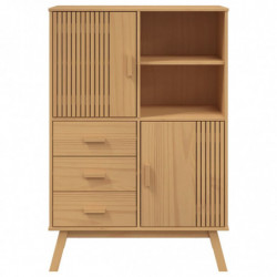 Highboard OLDEN Braun 85x43x125 cm Massivholz Kiefer