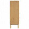 Highboard OLDEN Braun 85x43x125 cm Massivholz Kiefer