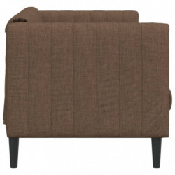 Sofa 3-Sitzer Braun Stoff