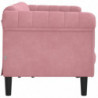 Sofa 3-Sitzer Rosa Samt