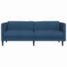 Sofa 2-Sitzer Blau Stoff