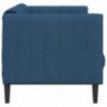 Sofa 2-Sitzer Blau Stoff