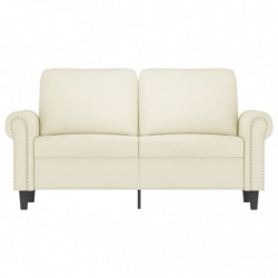 2-Sitzer-Sofa Creme 120 cm Samt