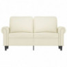 2-Sitzer-Sofa Creme 120 cm Samt