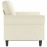 2-Sitzer-Sofa Creme 120 cm Samt