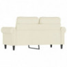 2-Sitzer-Sofa Creme 120 cm Samt