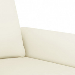 2-Sitzer-Sofa Creme 120 cm Samt