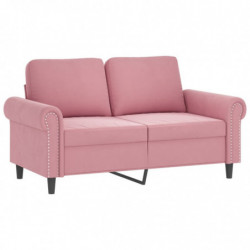 2-Sitzer-Sofa Rosa 120 cm Samt