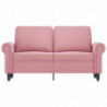 2-Sitzer-Sofa Rosa 120 cm Samt