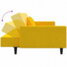 Schlafsofa 2-Sitzer mit 2 Kissen Gelb Samt