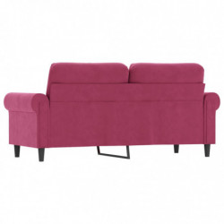 2-Sitzer-Sofa Weinrot 140 cm Samt