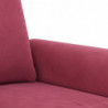 2-Sitzer-Sofa Weinrot 140 cm Samt