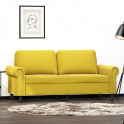 2-Sitzer-Sofa Gelb 140 cm Samt