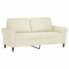 2-Sitzer-Sofa Creme 140 cm Samt