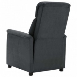 Relaxsessel Dunkelgrau Wildleder-Optik