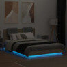 Bettgestell mit Kopfteil & LED-Leuchten Sonoma-Eiche 150x200 cm