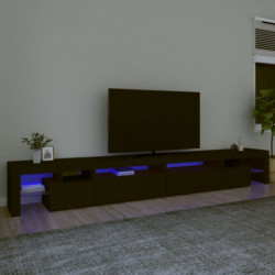 TV-Schrank mit LED-Leuchten Schwarz 290x36,5x40 cm
